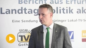 Bericht aus Erfurt nach der September-Landtagssitzung: im Gespr�ch mit Andreas B�hl, CDU-Fraktionschef