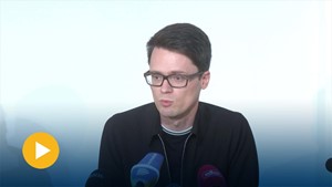 In der Landespressekonferenz: Christian Schaft, Vorsitzender der Fraktion Die Linke